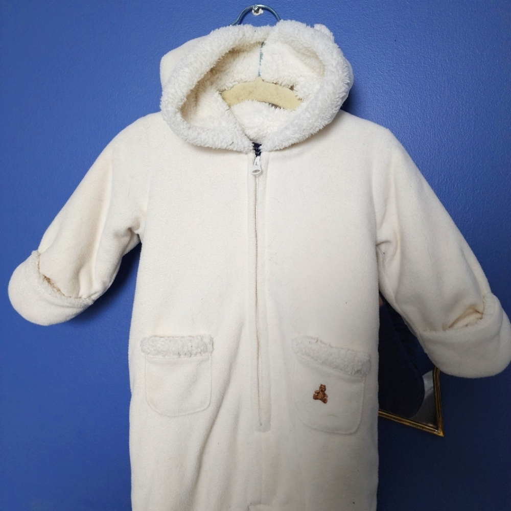 Soft Baby Sherpa Bear One Piece